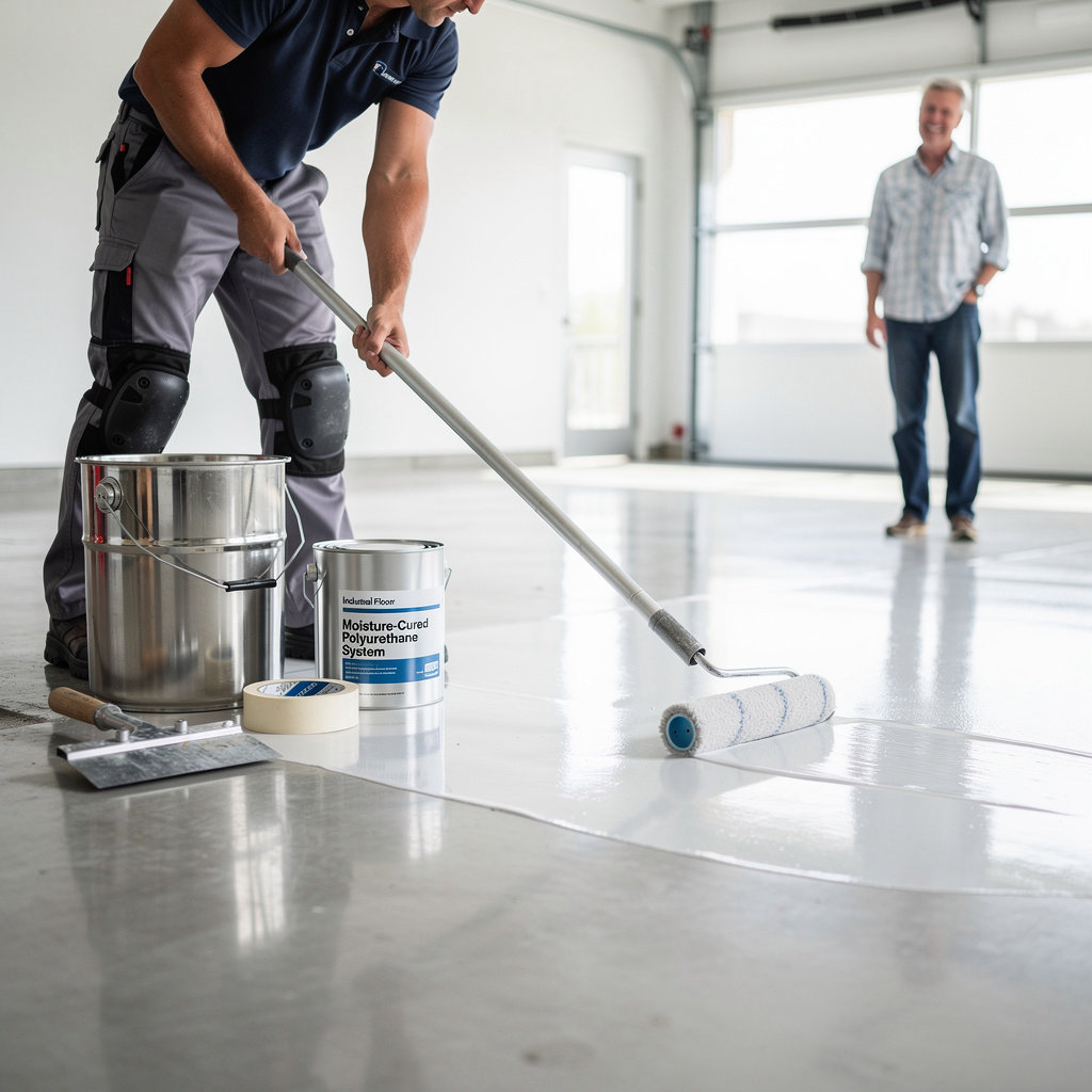 UCoat It moisture-cured polyurethane floor coating providing durable, high-gloss protection for industrial and residential applications